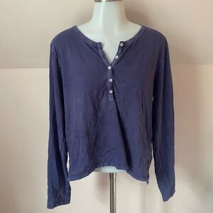 Aerie Blue Long Sleeve Shirt